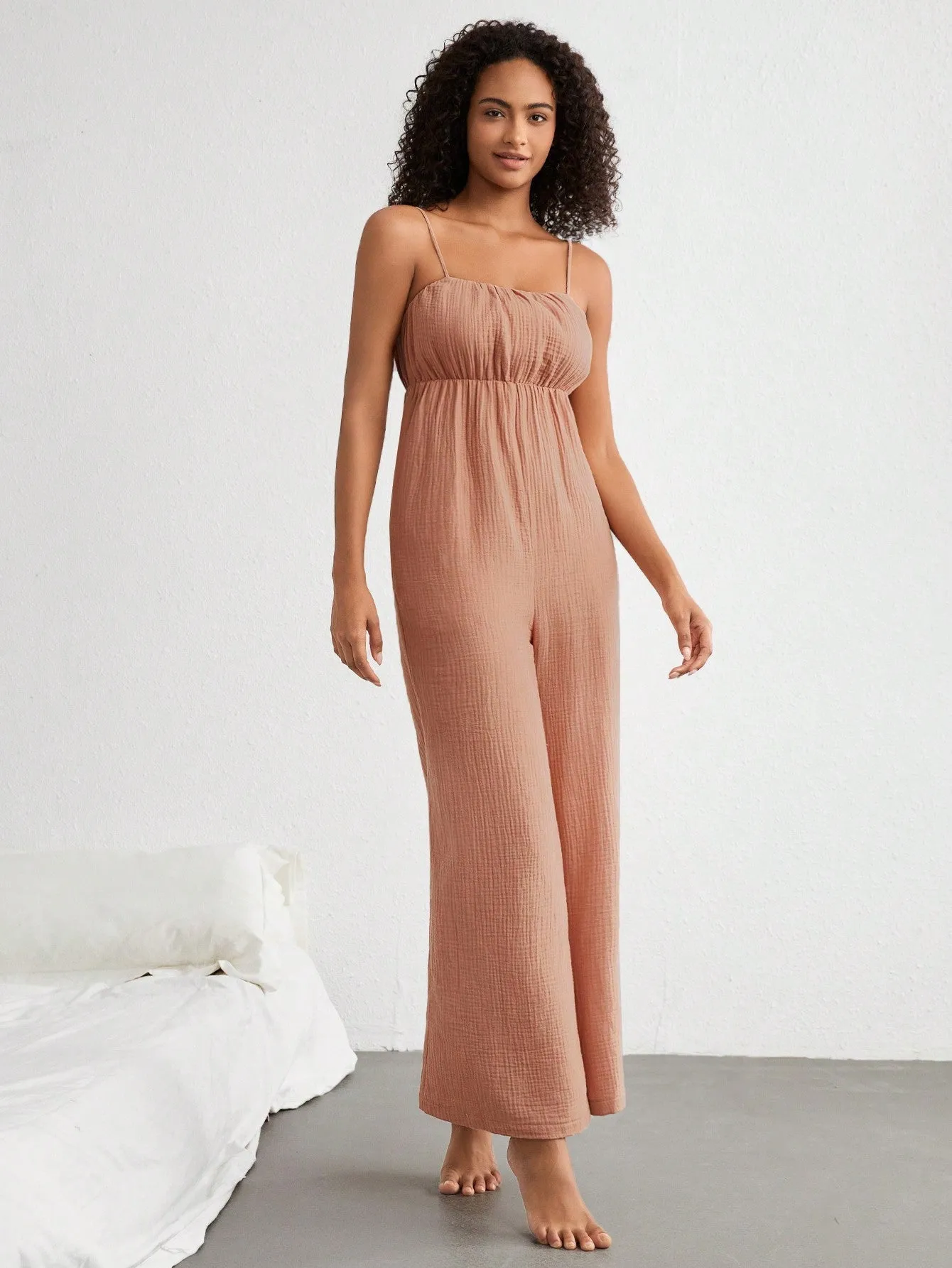 Women's Spaghetti Strap Jumpsuit Pajamas