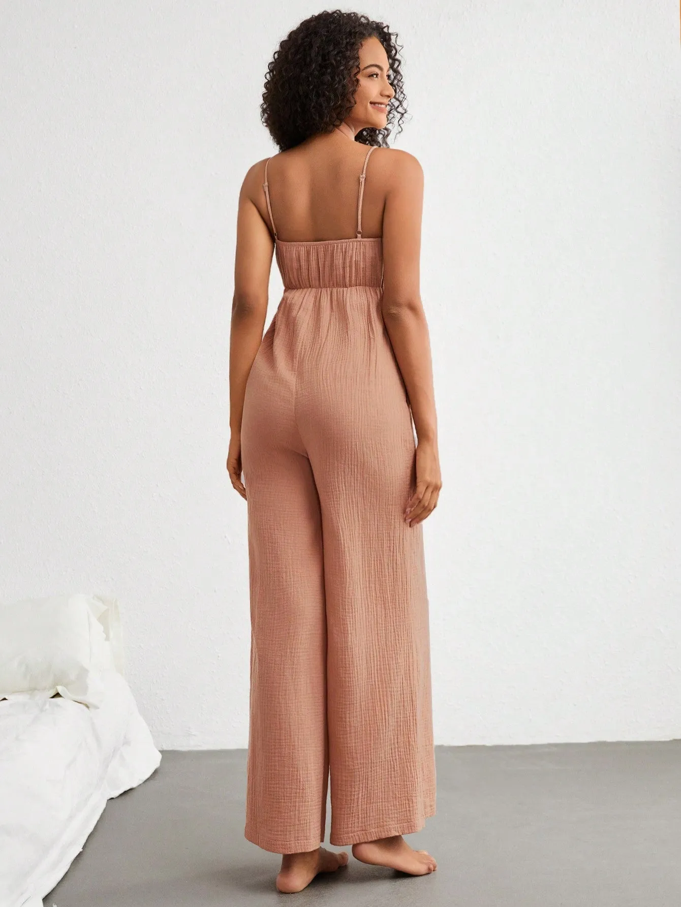 Women's Spaghetti Strap Jumpsuit Pajamas
