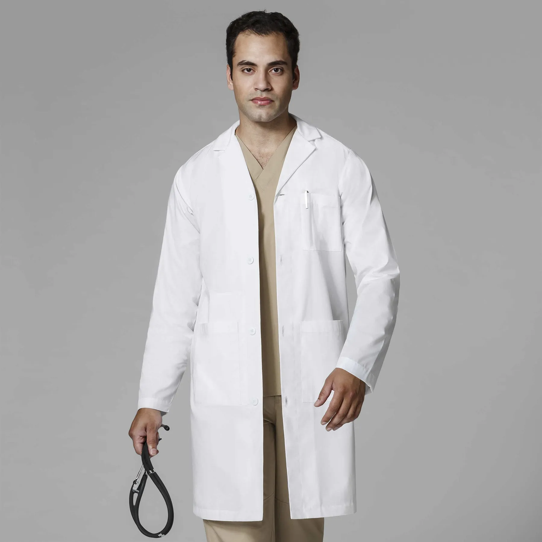 WonderLAB 7302 Men's Long Coat White
