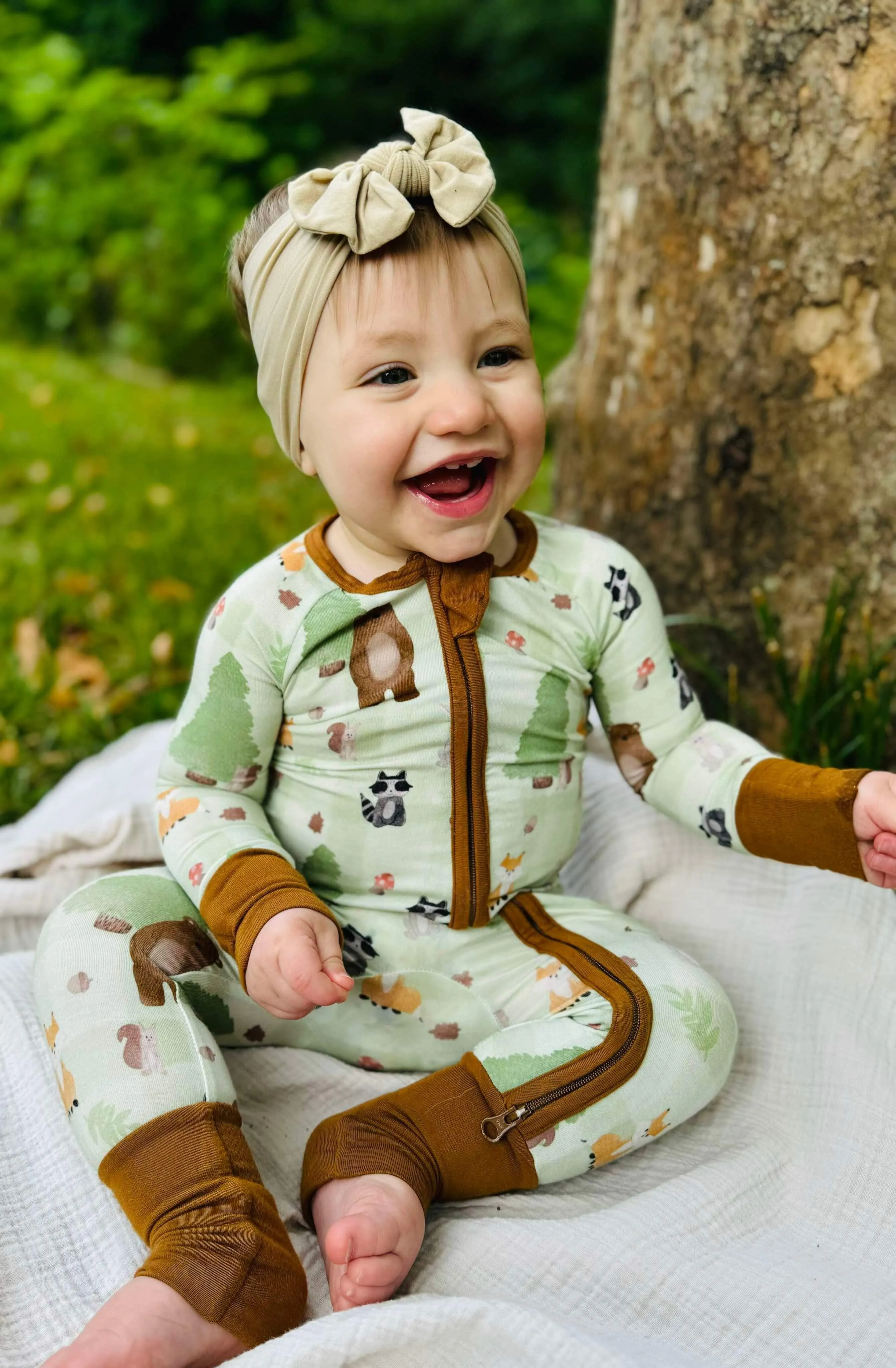 Woodland Wonder Convertible Romper Pajamas