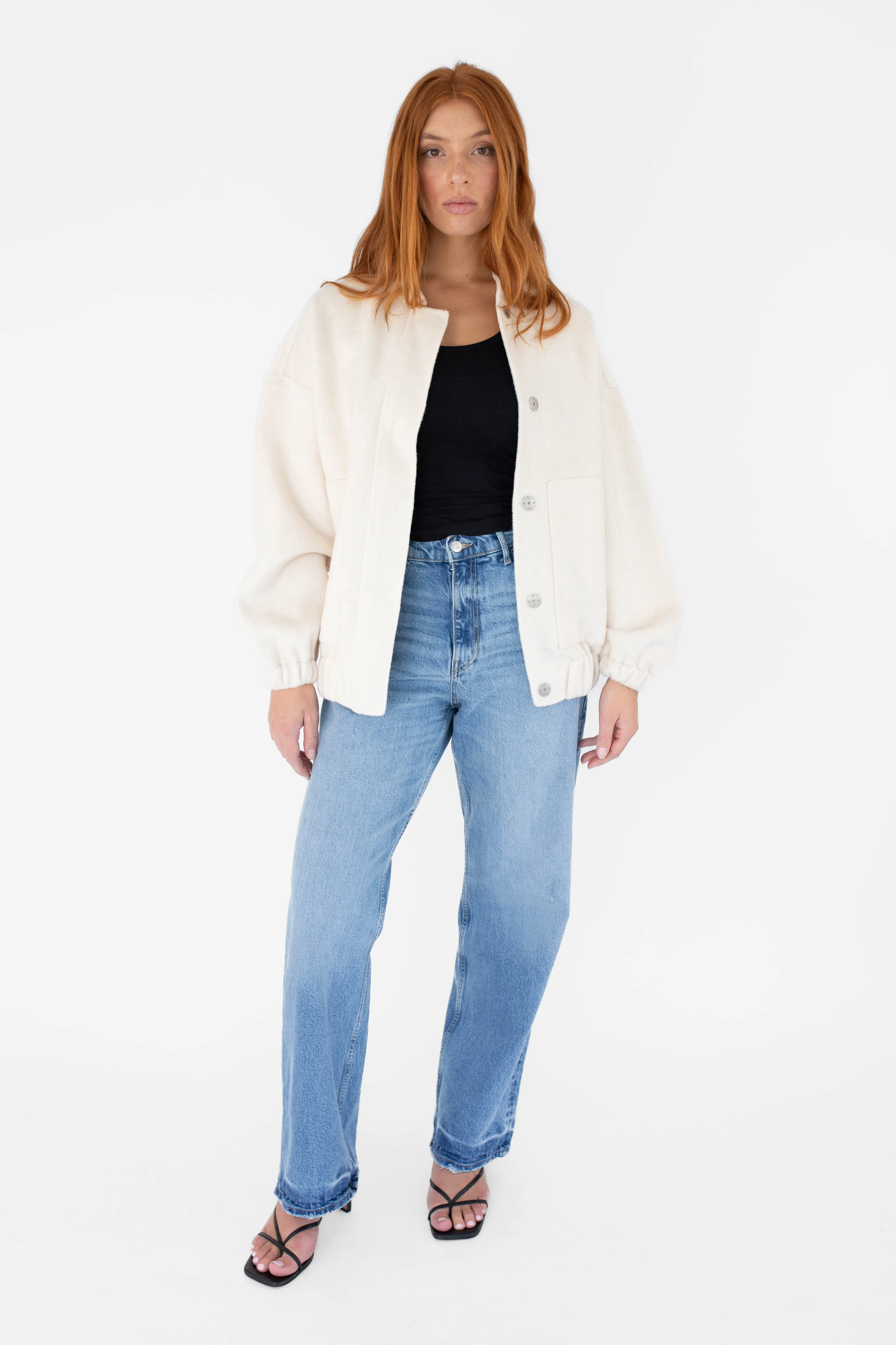 Wool bomber - Cream
