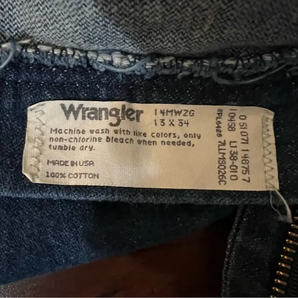 WRANGLER Vintage High Waist Made in USA Denim Jeans Size 13 Waist 32