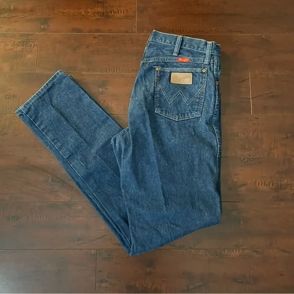 WRANGLER Vintage High Waist Made in USA Denim Jeans Size 13 Waist 32