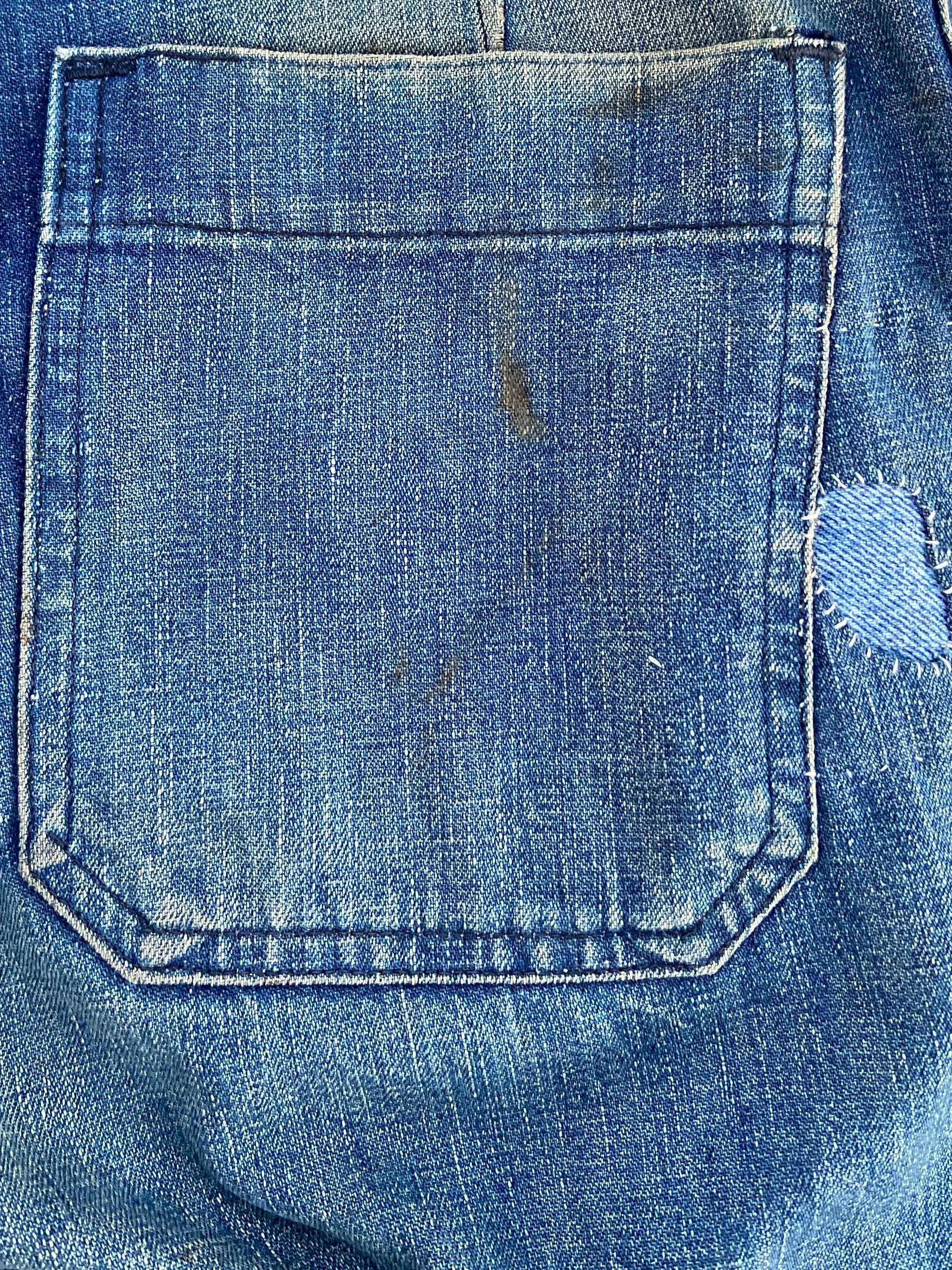 WWII Stenciled Donut Button Fly Denim