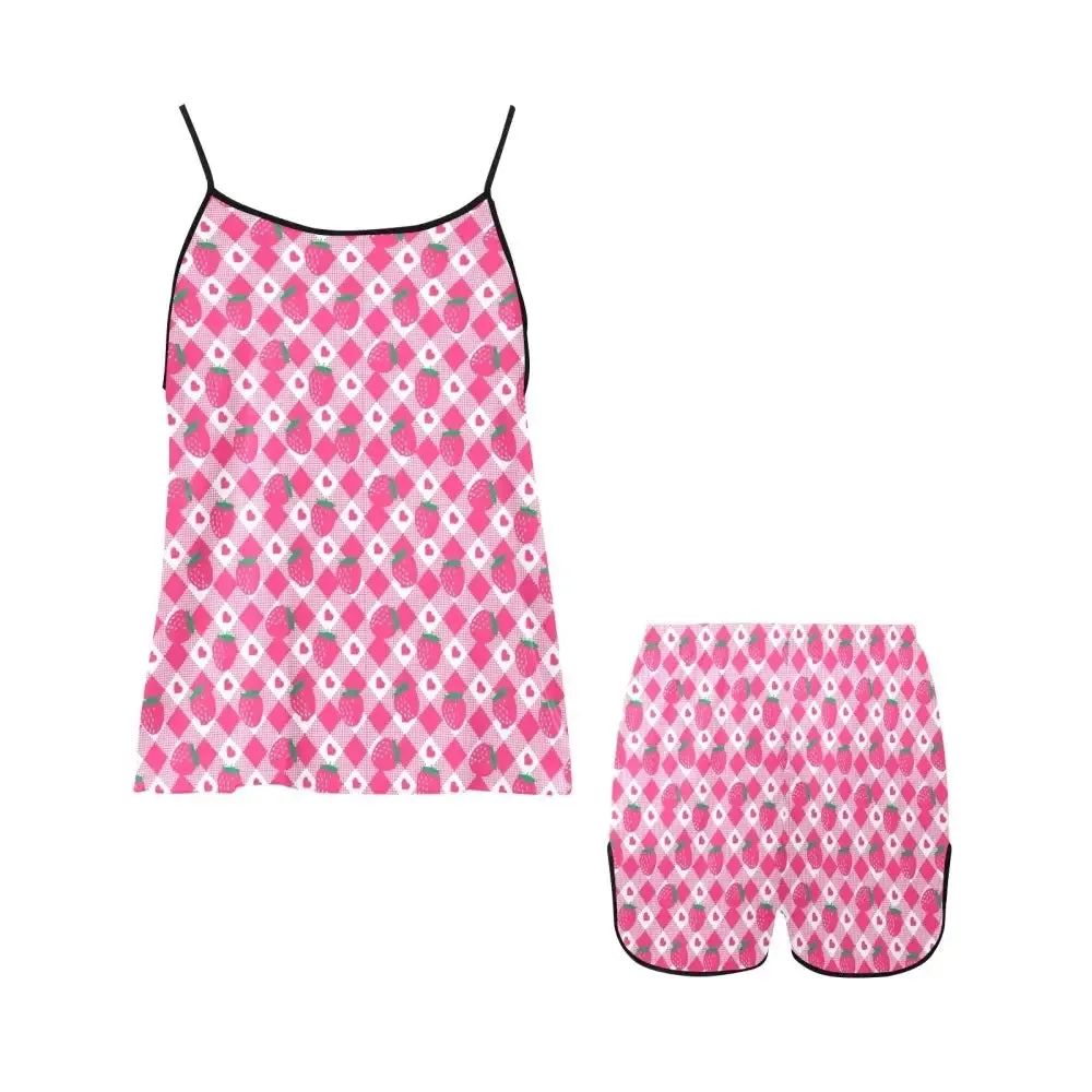 Y2K Style Short Sleeve Pajamas Set for Warm-Weather Comfort
