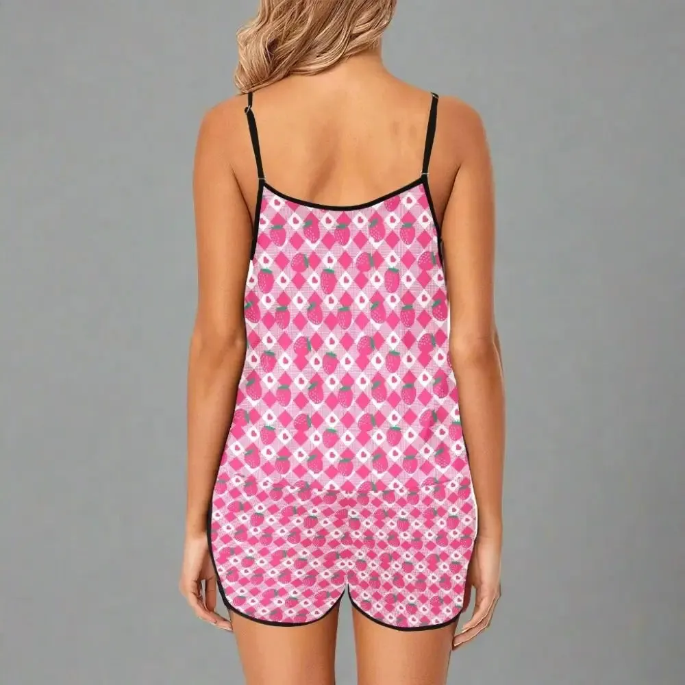 Y2K Style Short Sleeve Pajamas Set for Warm-Weather Comfort