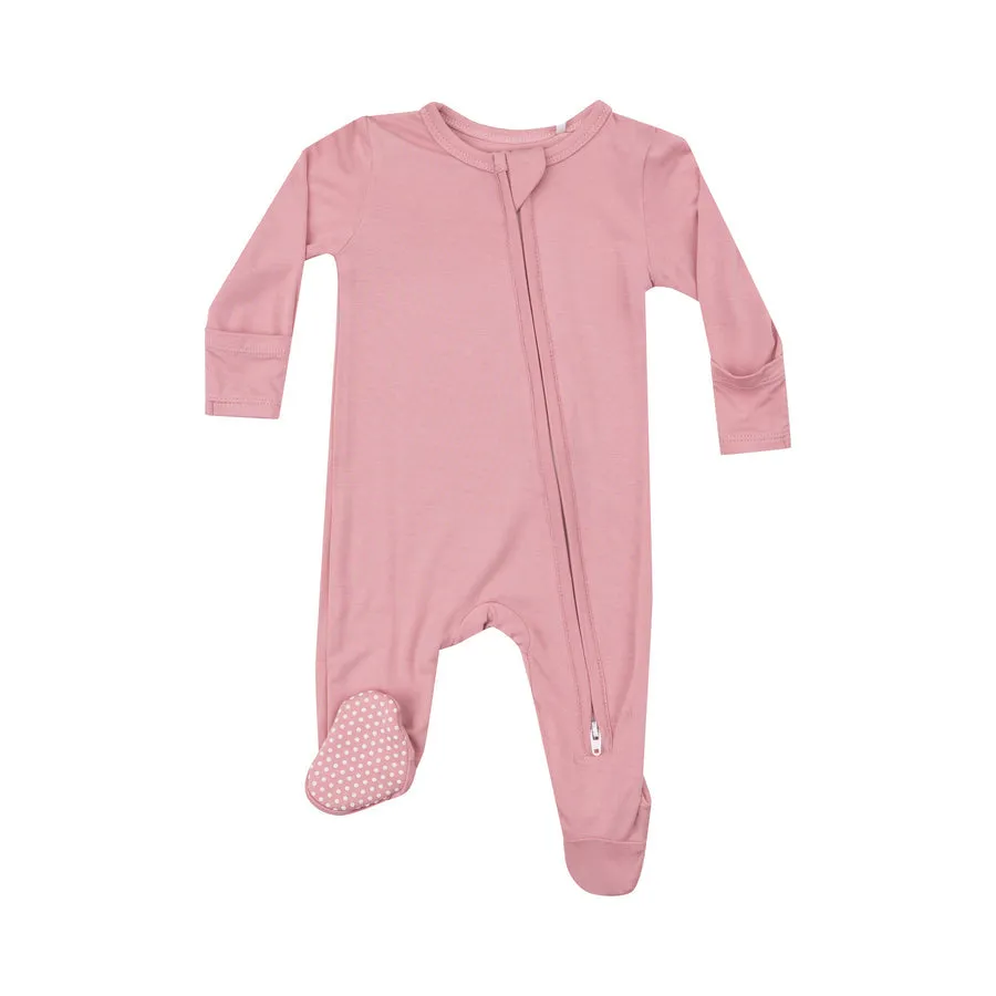 Zipper Footie | Bridal Rose