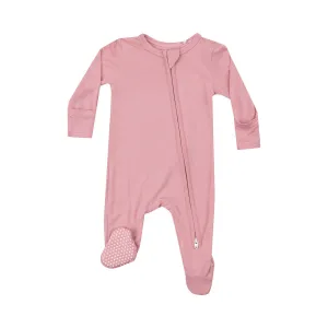 Zipper Footie | Bridal Rose