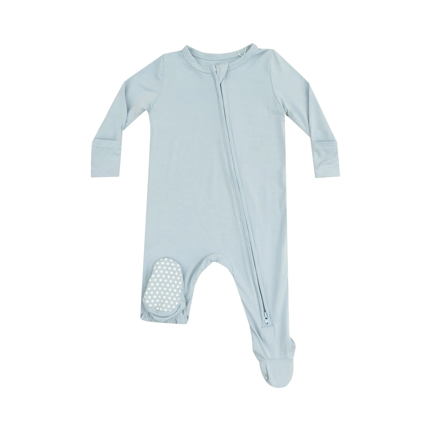 Zipper Footie | Cloud Blue
