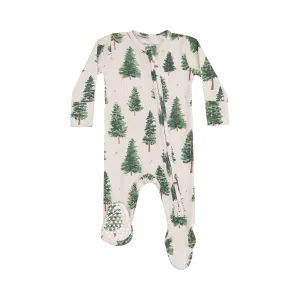 Zipper Footie | Forest Trees
