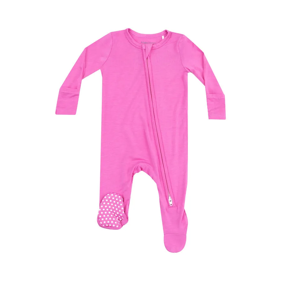 Zipper Footie | Strawberry Moon