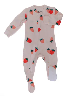 ZippyJamz - Bamboo Footed Sleeper - Strawberry Social