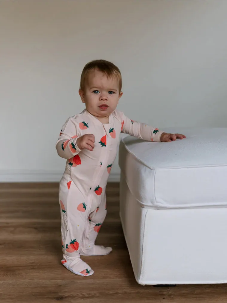 ZippyJamz - Bamboo Footed Sleeper - Strawberry Social