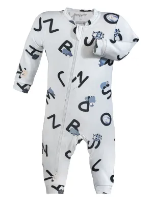 ZippyJamz - Bamboo Footless - AlphaJamz - Blue