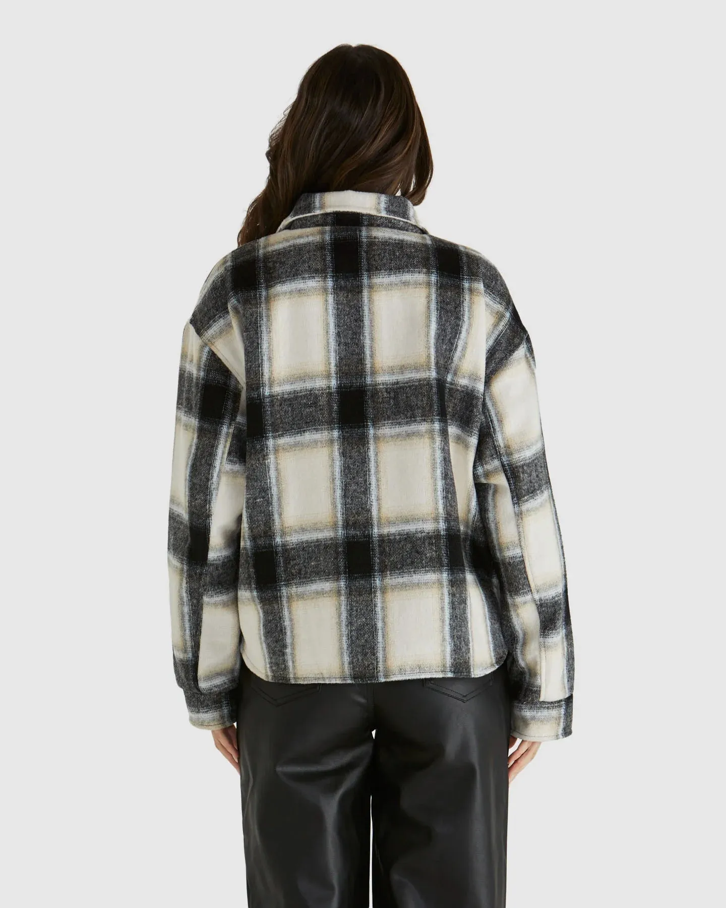 Zita Jacket - Charcoal Check Blue